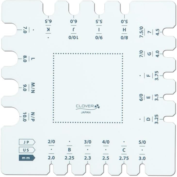 Swatch Ruler & Needle Gauge, White