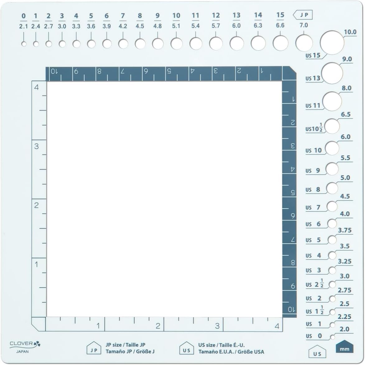 Swatch Ruler & Needle Gauge, White