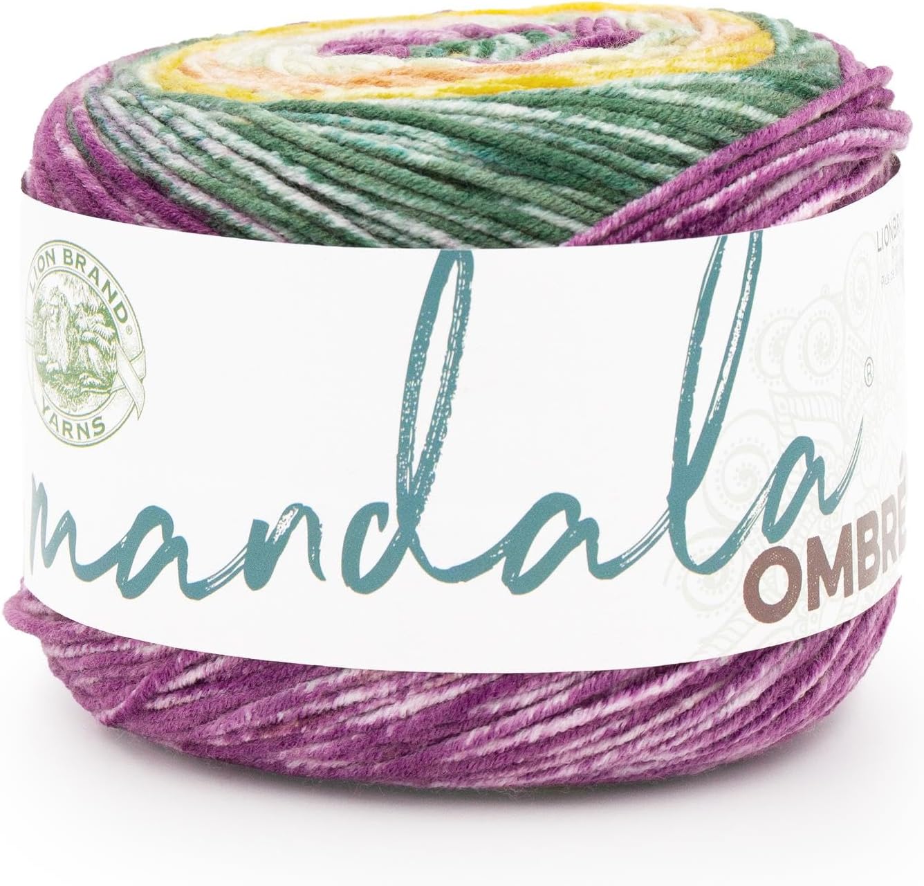 Mandala Ombré Yarn with Vibrant Colors, Soft Yarn for Crocheting and Knitting, Balance, 1-Pack