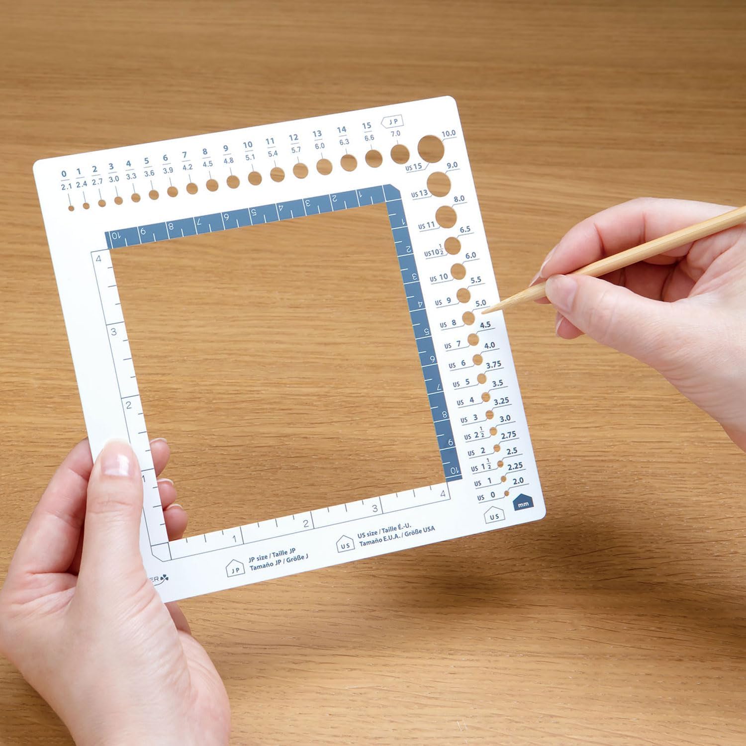 Swatch Ruler & Needle Gauge, White