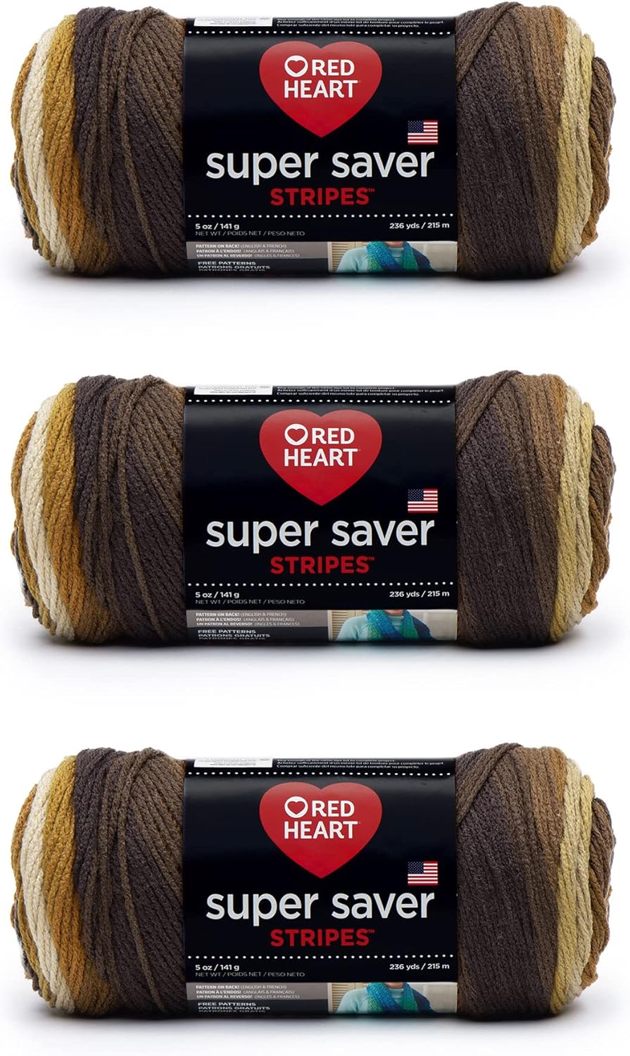 Super Saver Yarn, Parrot Stripe 3 Count