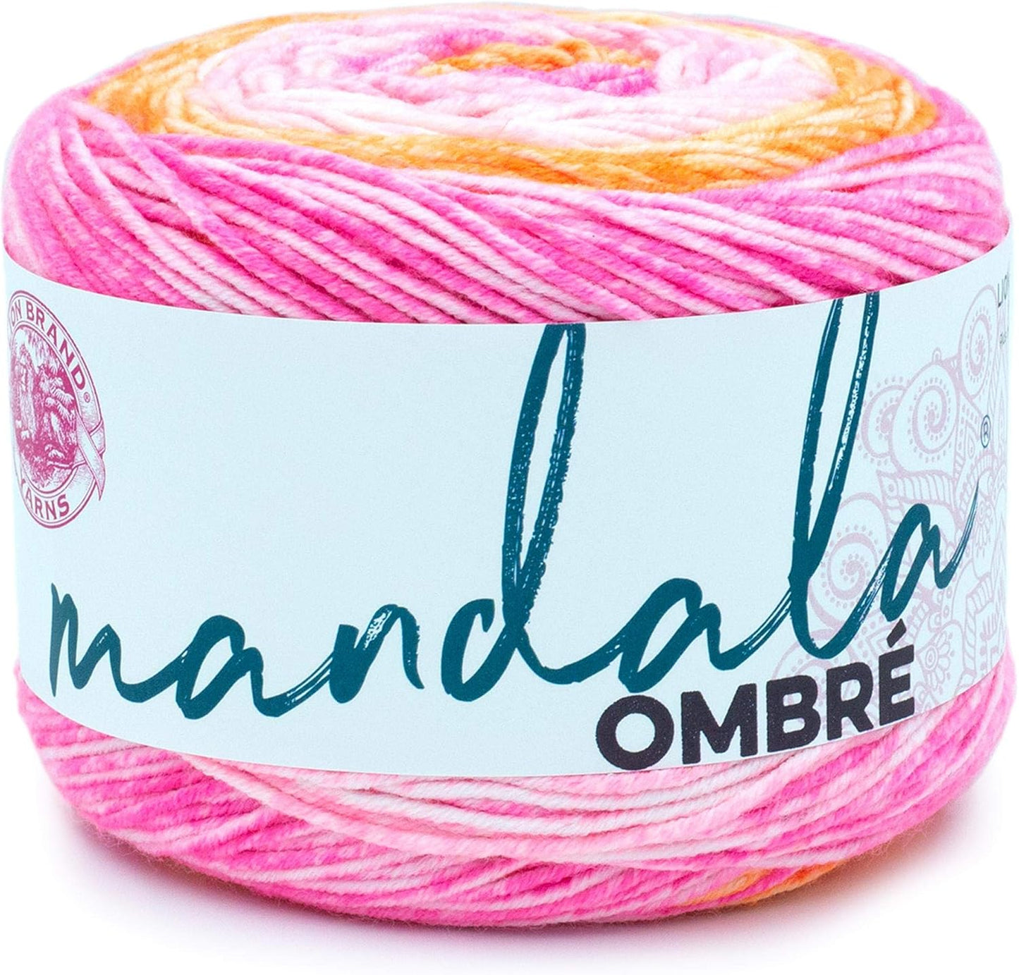Mandala Ombré Yarn with Vibrant Colors, Soft Yarn for Crocheting and Knitting, Balance, 1-Pack